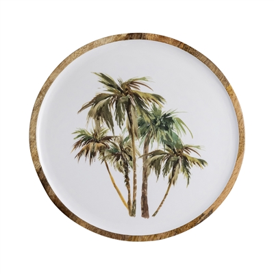 Mango Wood Plate with print - Natural & Print -A - Natural & Print - Imagen 4