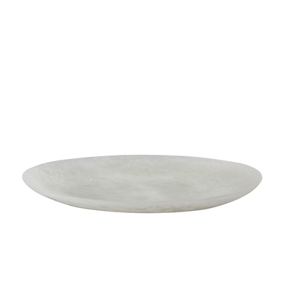 Oval Platter Resin White Set of 2 - White -ST - White - White
