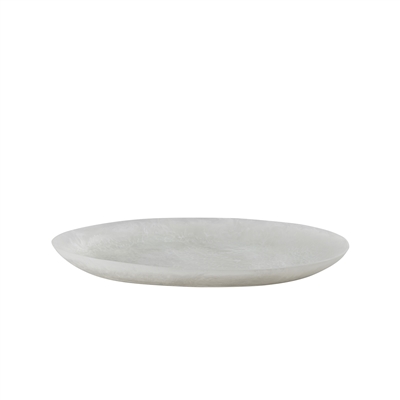 Oval Platter Resin White Set of 2 - White -ST - White - White - Imagen 4