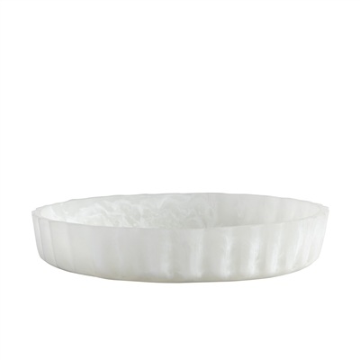 Curvy Edge White Bowl Set of 3 - White -ST - White - White