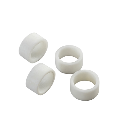 Napkin Ring Set of 4 In Box White - White -ST - White - White