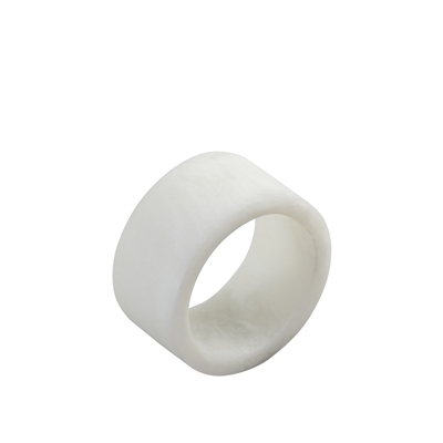 Napkin Ring Set of 4 In Box White - White -ST - White - White - Imagen 3