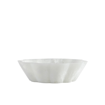 White Resin Flower Bowl Set of 2 - White -ST - White - White - Imagen 6