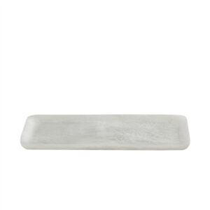 White Resin Rectangle Platter Set of 2 - White -ST - White - White