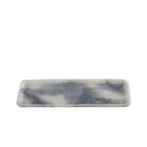 Grey Resin Rectangle Platter Set of 2 - Grey -ST - Grey - Grey