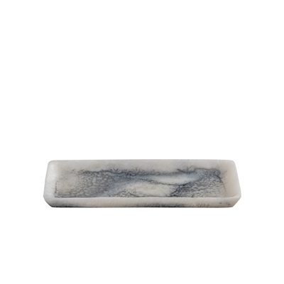 Grey Resin Rectangle Platter Set of 2 - Grey -ST - Grey - Grey - Imagen 4