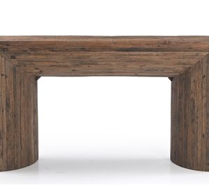 Wood Strips Console Table Natural H 35.5" & L 59" - Natural