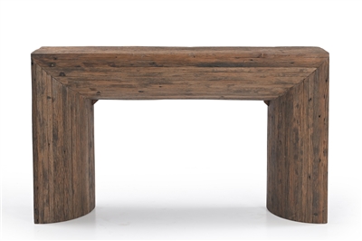 Wood Strips Console Table Natural H 35.5" & L 59" - Natural