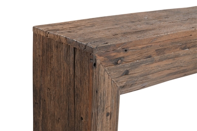 Wood Strips Console Table Natural H 35.5" & L 59" - Natural - Imagen 4