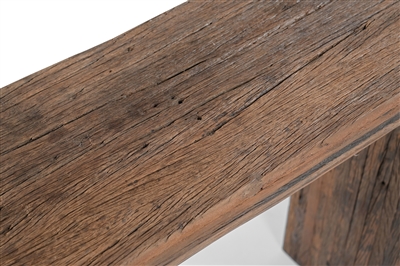 Wood Strips Console Table Natural H 35.5" & L 59" - Natural - Imagen 5