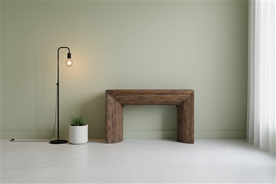 Wood Strips Console Table Natural H 35.5" & L 59" - Natural - Imagen 6