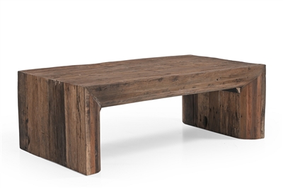 Coffee Table Natural Wood H 16" L 48" - Natural - Imagen 2