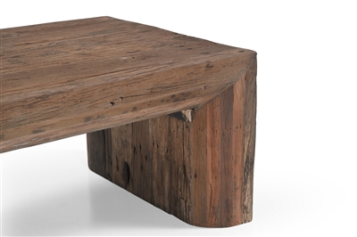 Coffee Table Natural Wood H 16" L 48" - Natural - Imagen 4