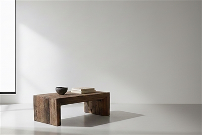 Coffee Table Natural Wood H 16" L 48" - Natural - Imagen 6