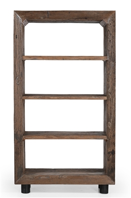 Wood Bookshelf 4 Tier H 71" & L 39.5" - Natural