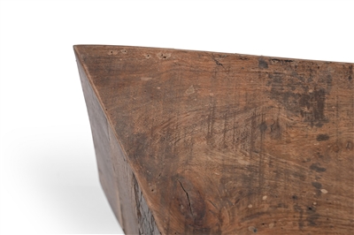 Small Triangle Side Table Natural Wood H 11" & L 14" - Natural - Imagen 5