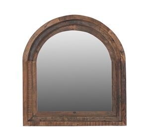 Wood Oval Mirror Natural H 36" & L 33" - Natural
