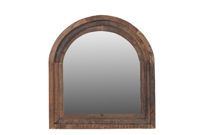 Wood Oval Mirror Natural H 36" & L 33" - Natural
