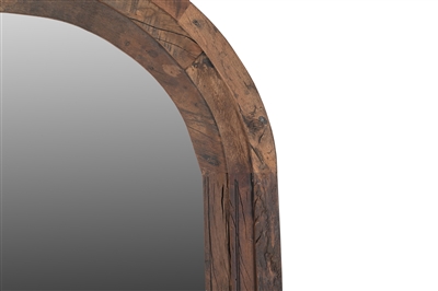 Wood Oval Mirror Natural H 36" & L 33" - Natural - Imagen 2
