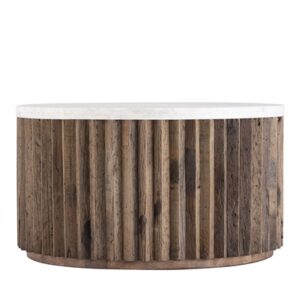 Natural Wood Coffee Table Dia 31” - Natural - Natural