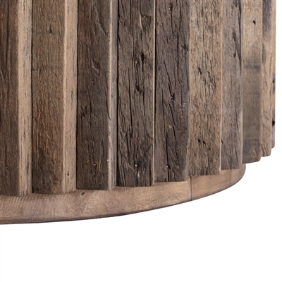 Natural Wood Coffee Table Dia 31” - Natural - Natural - Imagen 5
