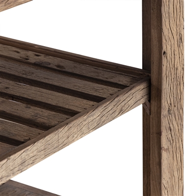 Lg Wooden Kitchen Island on Wheels - Natural - Natural - Imagen 6