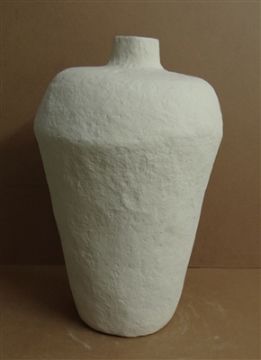 Paper Mache Vase Dia 23.50” Off-White -ST - Off-White - Imagen 2