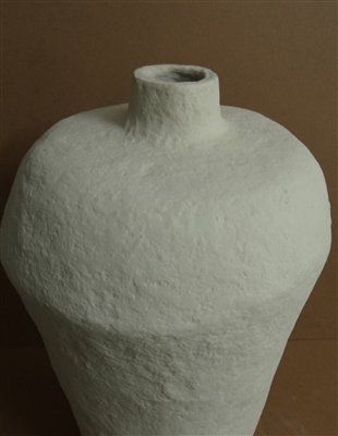 Paper Mache Vase Dia 23.50” Off-White -ST - Off-White - Imagen 3