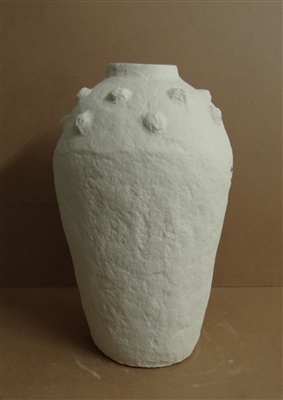 Paper Mache Vase Dia 22” Off-White - Off-White