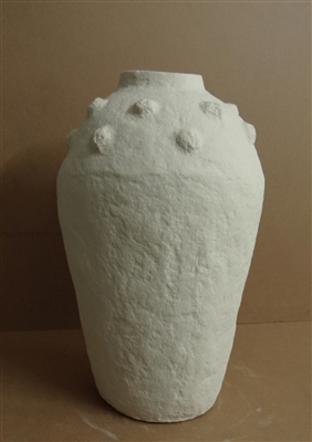 Paper Mache Vase Dia 22” Off-White - Off-White - Imagen 2