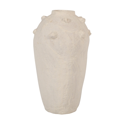 Paper Mache Vase Dia 22” Off-White - Off-White - Imagen 6