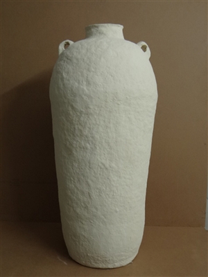 Paper Mache Vase Dia 39.50” Off-White - Off-White
