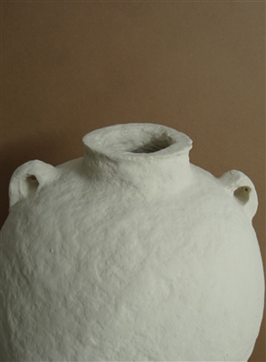 Paper Mache Vase Dia 39.50” Off-White - Off-White - Imagen 4