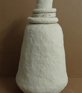 Paper Mache Vase Dia 26.50” Off-White- ST - Off-White