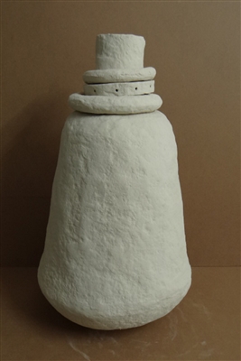 Paper Mache Vase Dia 26.50” Off-White- ST - Off-White - Imagen 2