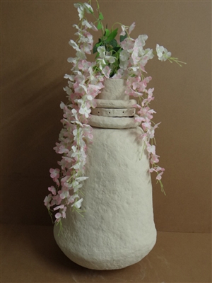 Paper Mache Vase Dia 26.50” Off-White- ST - Off-White - Imagen 4