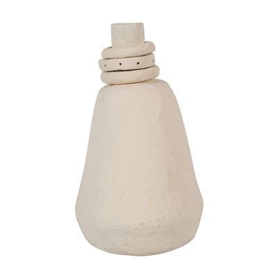 Paper Mache Vase Dia 26.50” Off-White- ST - Off-White - Imagen 6