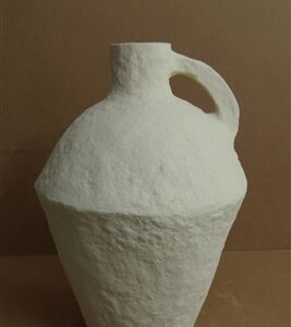 Paper Mache Vase Dia 18” Off-White -ST - Off-White