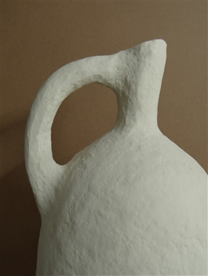 Paper Mache Vase Dia 39.50” Off-White -ST - Off-White - Imagen 3
