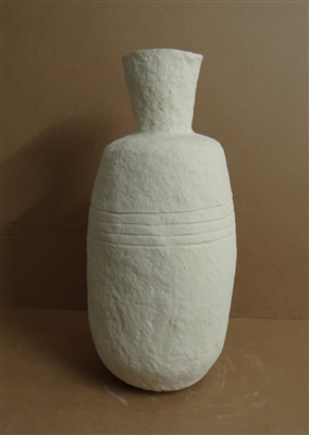 Paper Mache Vase Dia 26.50” Off-White -ST - Off-White
