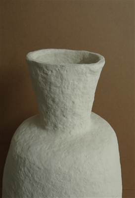 Paper Mache Vase Dia 26.50” Off-White -ST - Off-White - Imagen 3