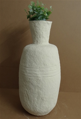 Paper Mache Vase Dia 26.50” Off-White -ST - Off-White - Imagen 5