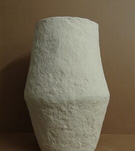 Paper Mache Vase Dia 23” Off-White - Off-White