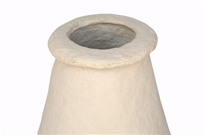 Paper Mache Vase Dia 16” Off-White -ST - Off-White - Imagen 3