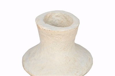 Paper Mache Vase Dia 10” Off-White -ST - Off-White - Imagen 2