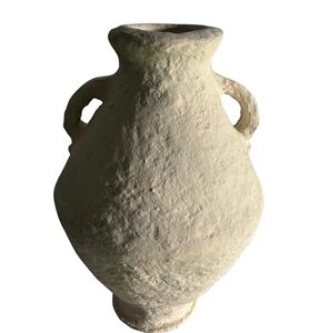 Paper Mache Vase Dia 15" & H 21.8" -ST - OFF-WHITE