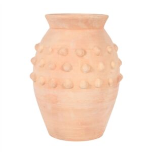 Terracotta Vase Dia 10" x 10.75"H - Natural