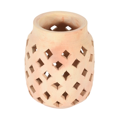 Terracotta Vase Dia 5" x 7"H - Natural - Imagen 4