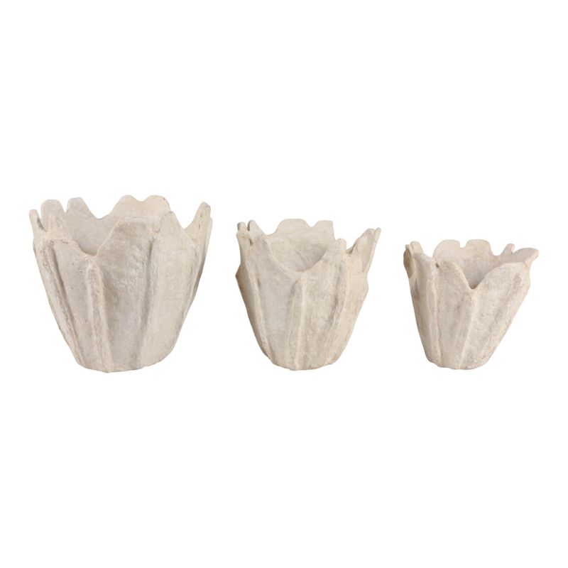 HANLEYSTONE SET OF 3 IVORY PLANTER 15 (IN) - Imagen 4