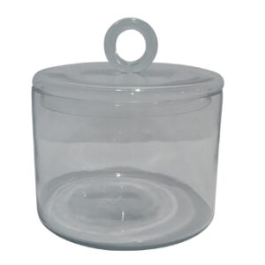 Cylindrical Jar Glass Clear H 8.3" & Dia 7.9" -ST - Clear